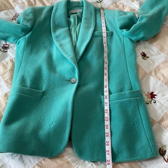 Stephanie Andrews I Seafoam Green Wool Blend Blazer - Picture 7 of 16